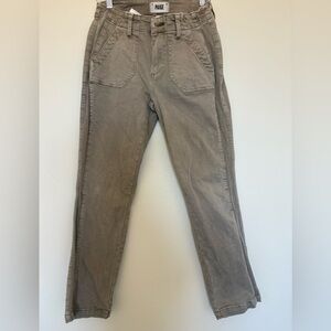 PAIGE MAYSLIE beige straight leg utility pants size 25